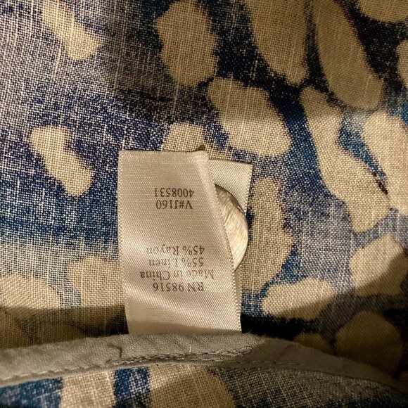 Polished Weave, Linen Blend Jacket in Shades of Blue & Beige - Picture 4 of 4